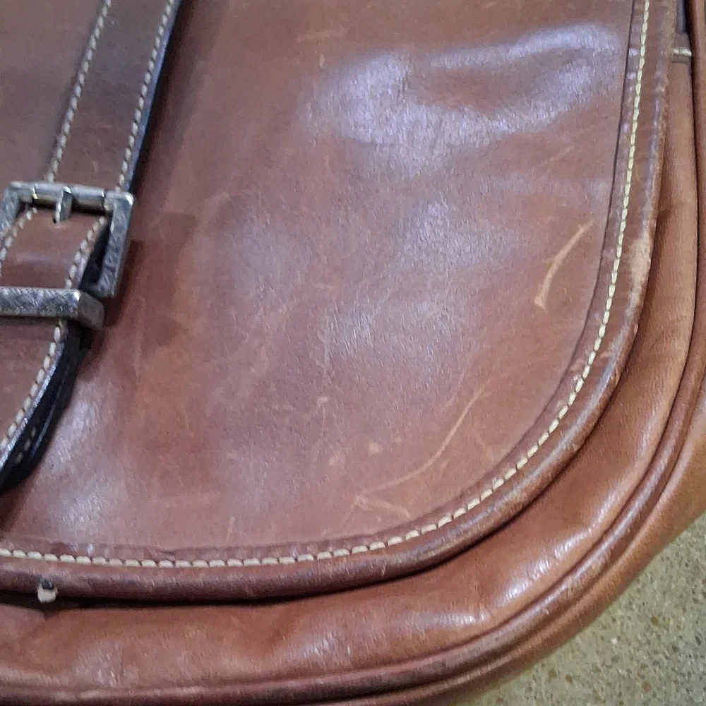 Mens Cole Haan Brown Leather Satchel Bag